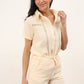 Blusa Cira in cotone con dettagli in pizzo