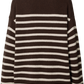 Maglione oversize a righe in lana d’agnello Barbera