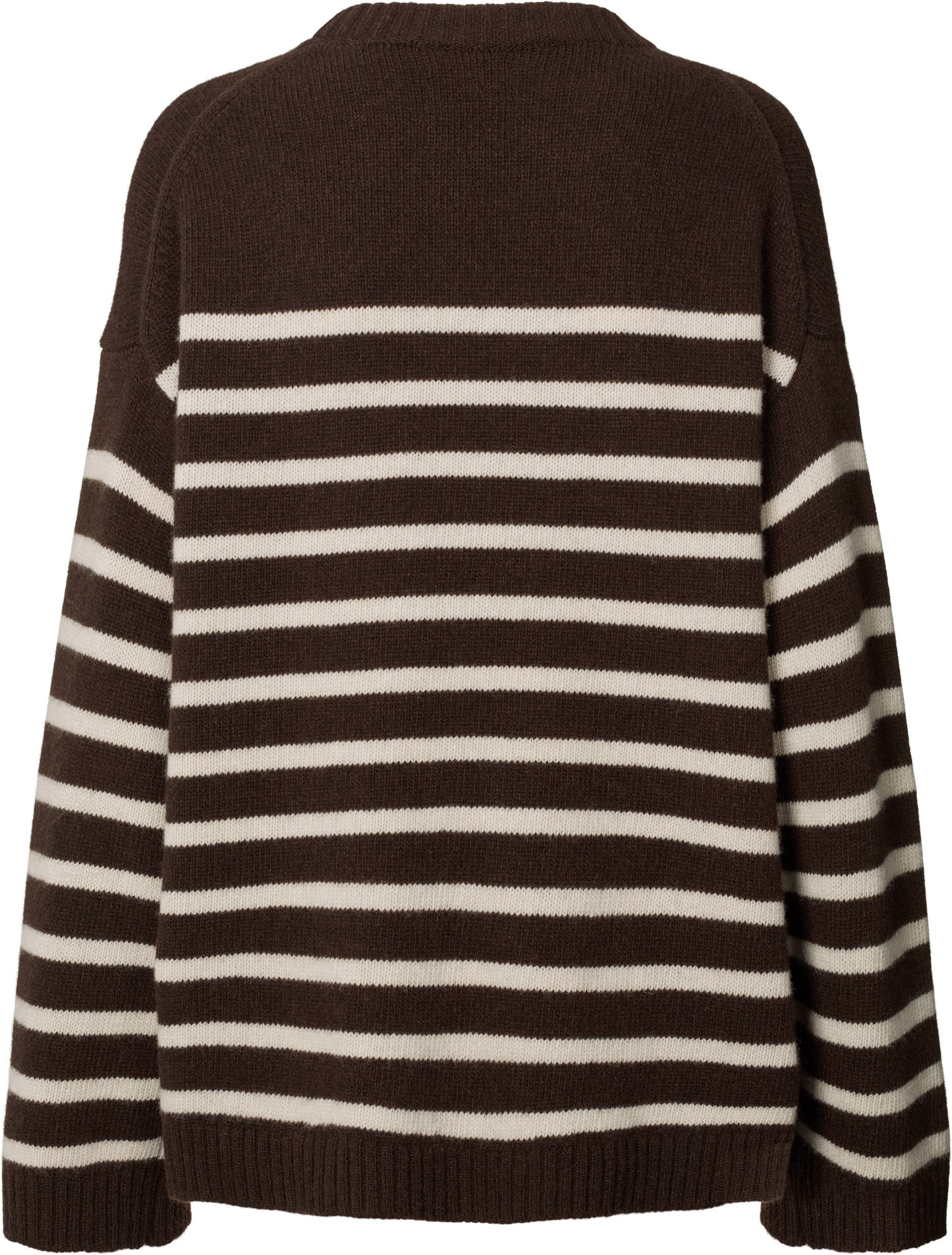 Maglione oversize a righe in lana d’agnello Barbera