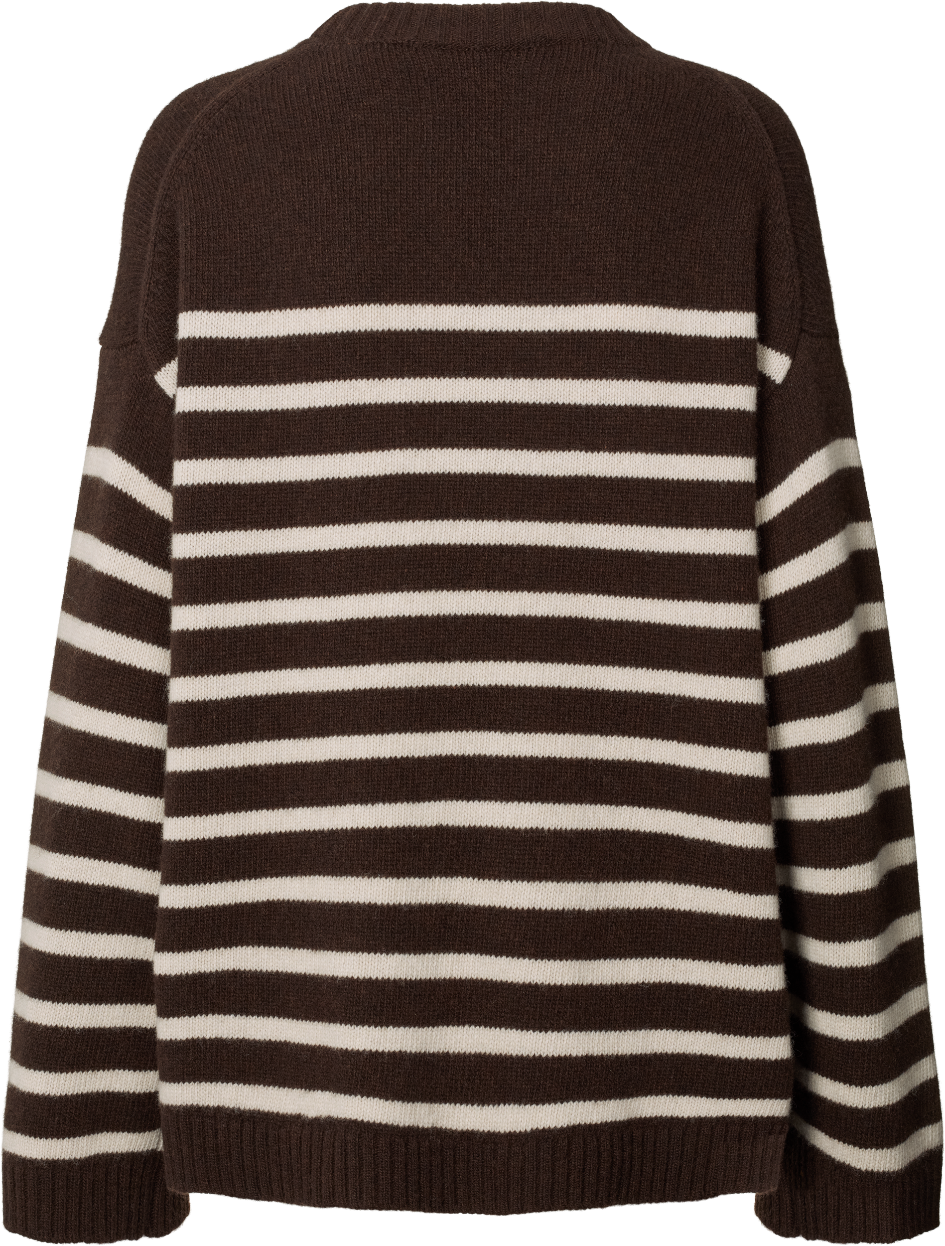 Maglione oversize a righe in lana d’agnello Barbera