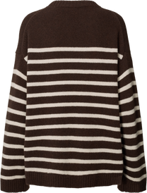 Maglione oversize a righe in lana d’agnello Barbera