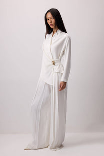 Blusa drappeggiata a portafoglio