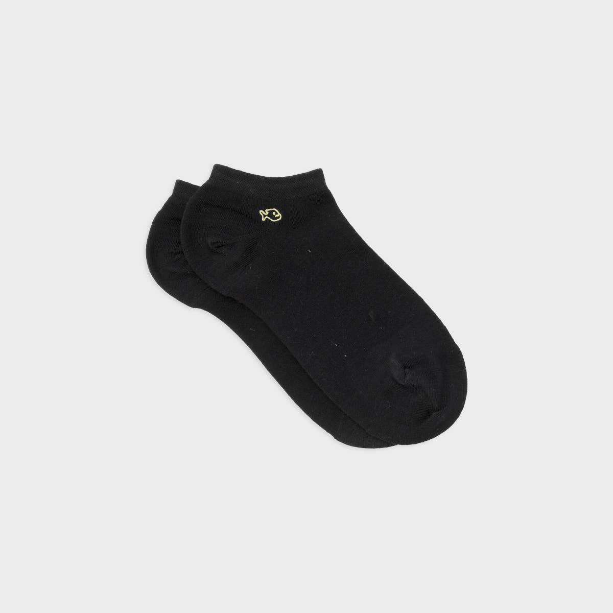 Calzini alla caviglia unisex in cotone pettinato neri