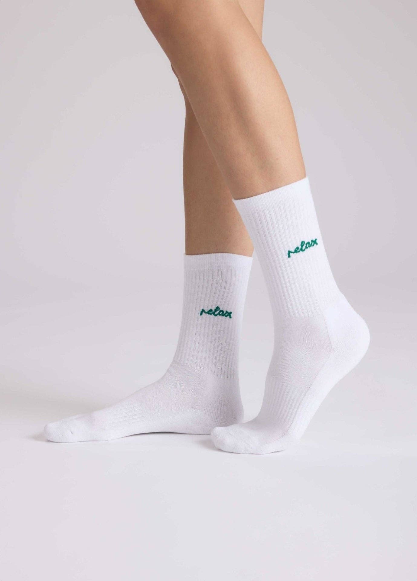 Calzini statement "Relax" in cotone biologico