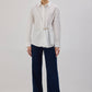 Camicia in popeline con accessori in metallo