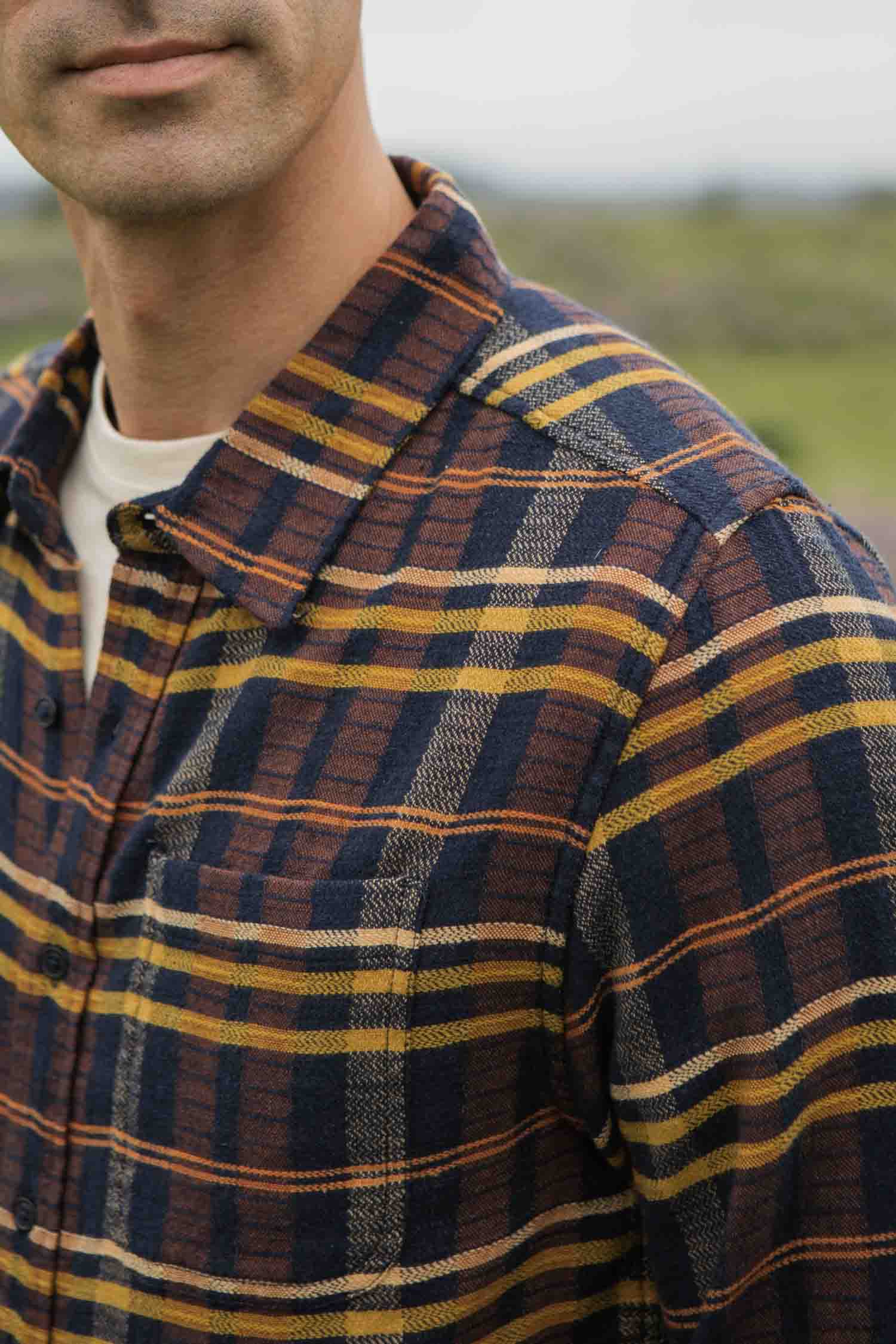 Camicia Larson a quadri Alba del Deserto