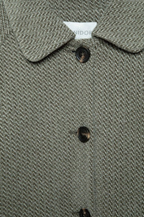 Cappotto lungo fantasia con maniche raglan