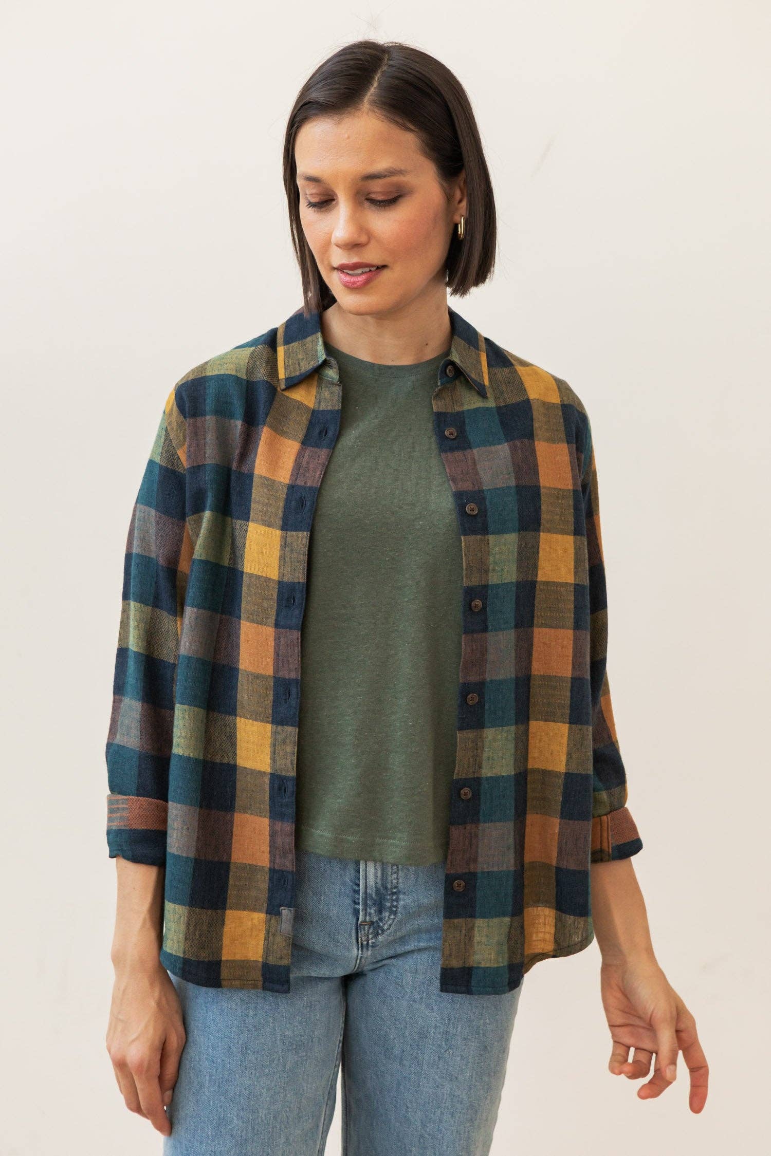 Camicia slim Olivia a quadri Moonbow