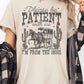 T-shirt oversize grafica "Please Be Patient"