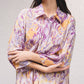 Vestito corto oversize in satin con stampa
