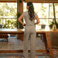 Tuta jumpsuit con stampa geometrica