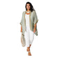Kimono estivo verde a mezza lunghezza con maniche 3/4