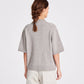 Maglione in lana d’agnello biologica a maniche corte grigio pietra
