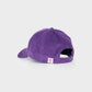 Cappellino in velluto viola con logo ricamato