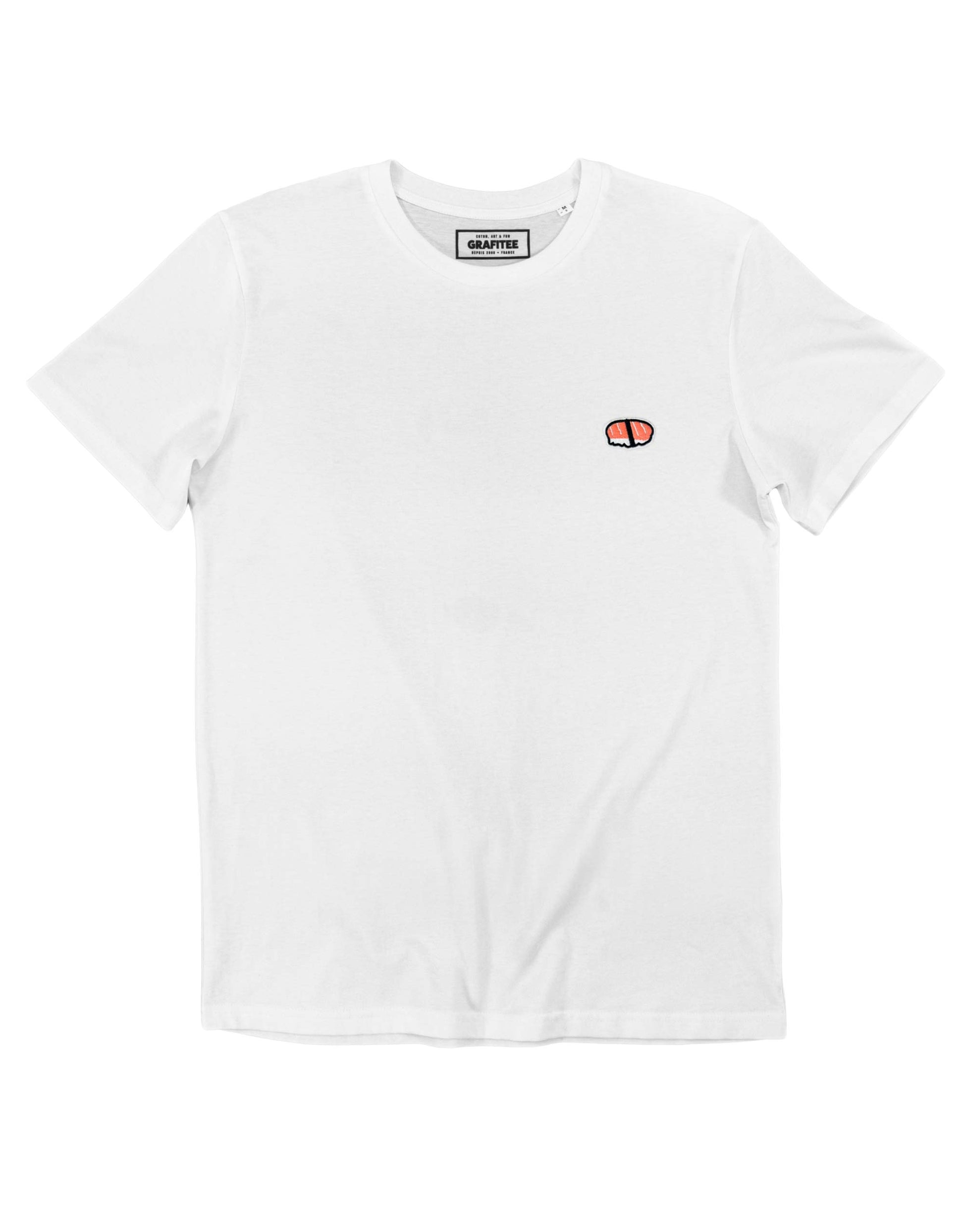 T-shirt in cotone biologico con ricamo Sushi Nigiri