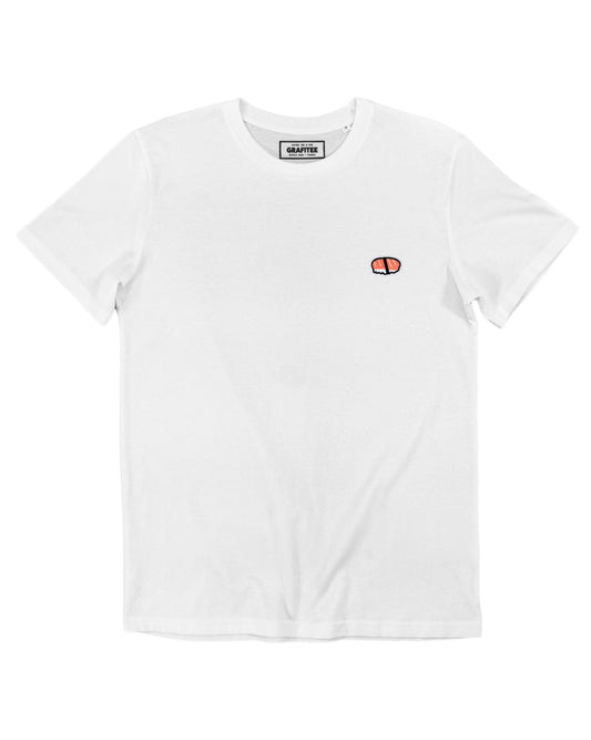 T-shirt in cotone biologico con ricamo Sushi Nigiri