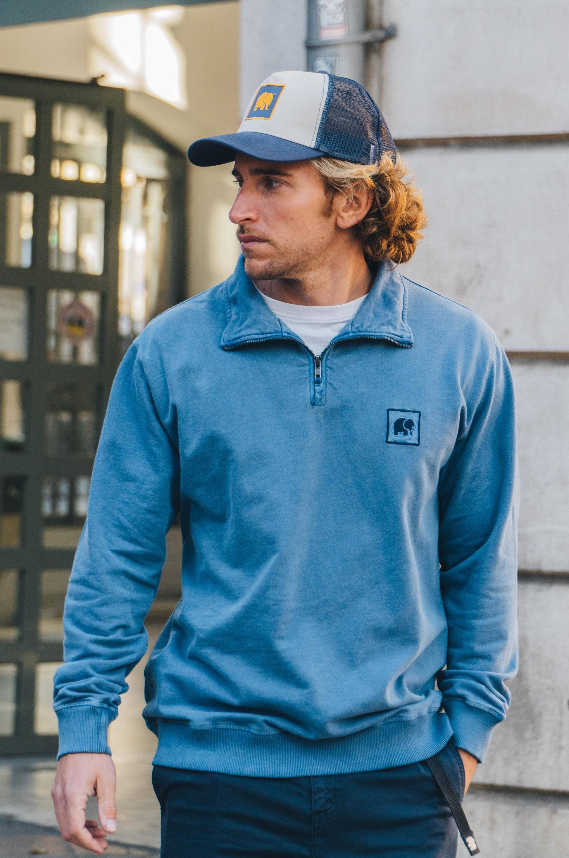 Cappello trucker classico navy