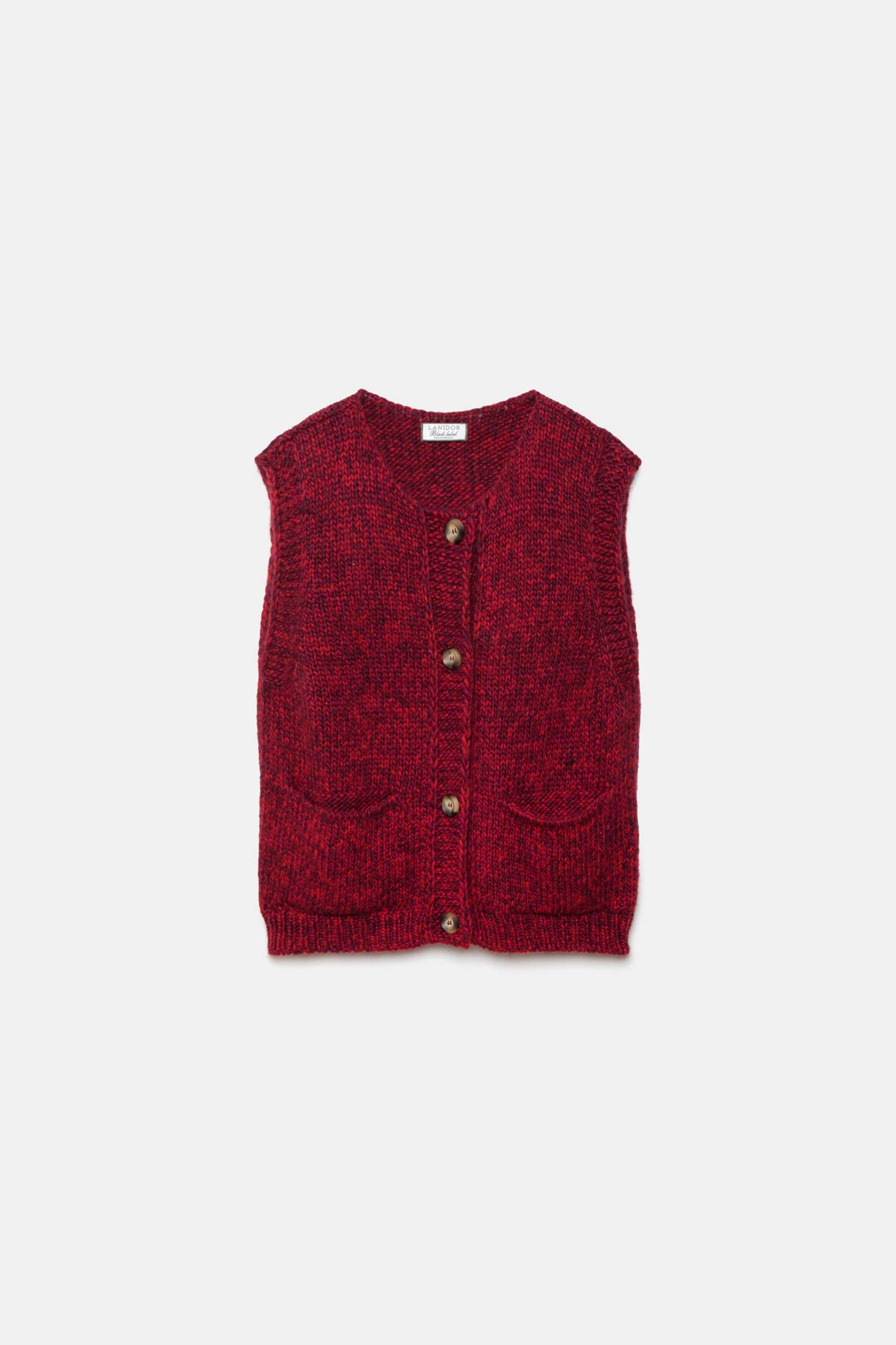 Gilet in maglia con bottoni a contrasto