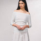 Maglione lurex off-shoulder