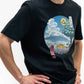 T-shirt unisex Totoro Ukiyo-e con grafica Totoro e Gatto-Bus