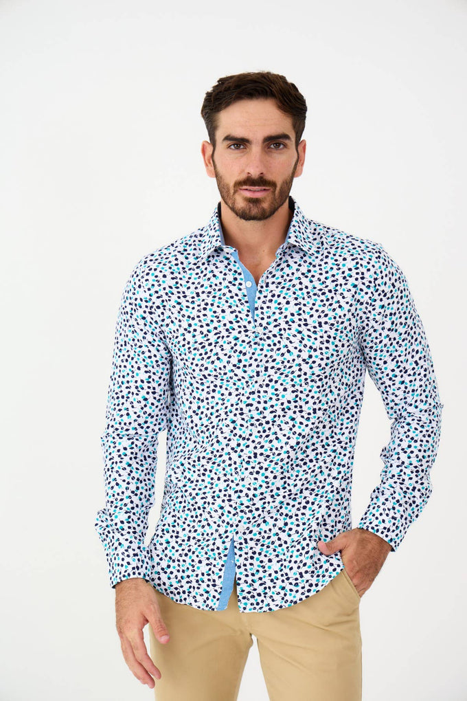 Camicia slim con stampa grafica