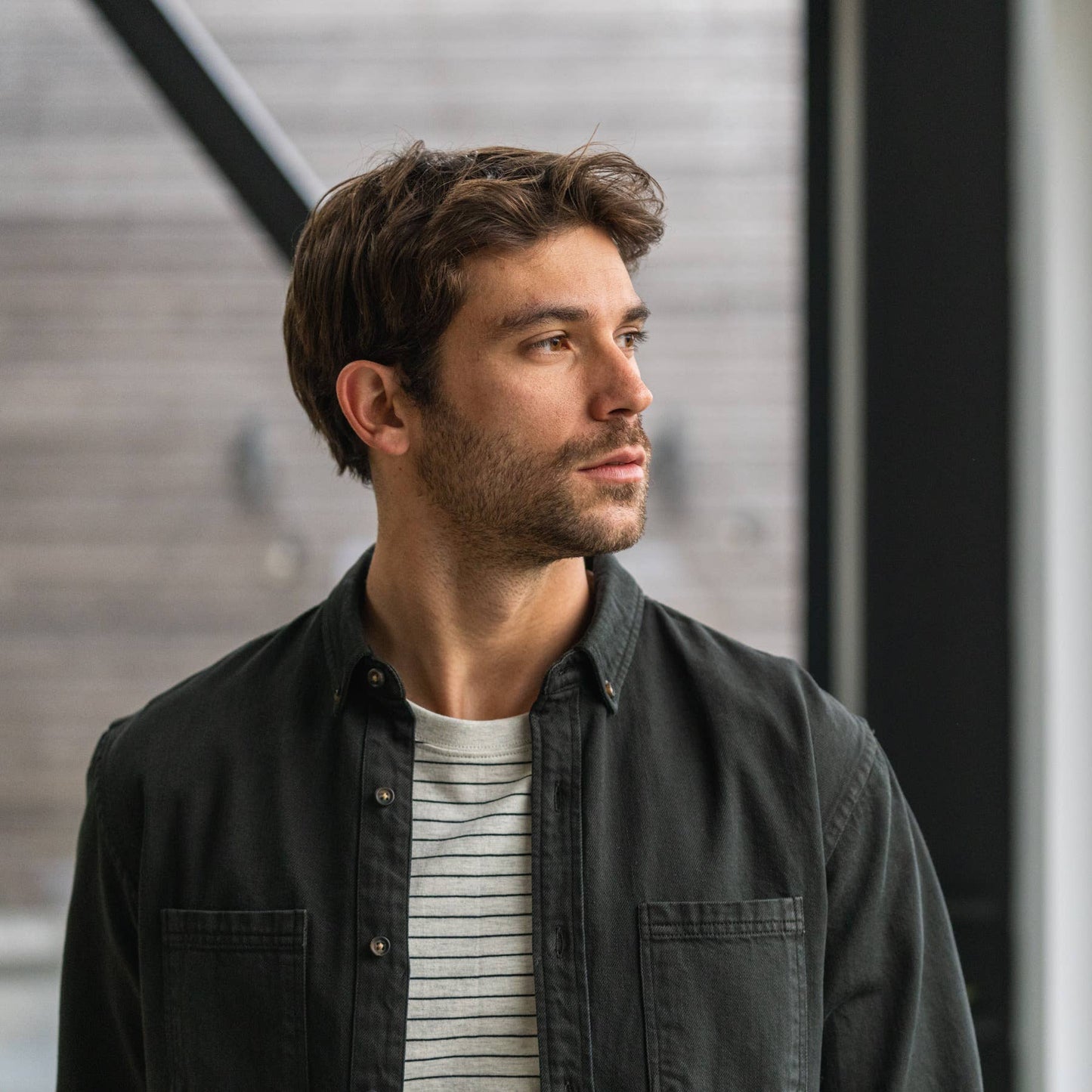 Camicia in denim nera