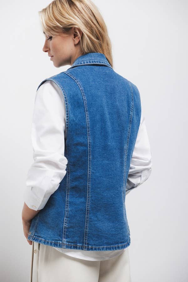 Gilet in denim da donna