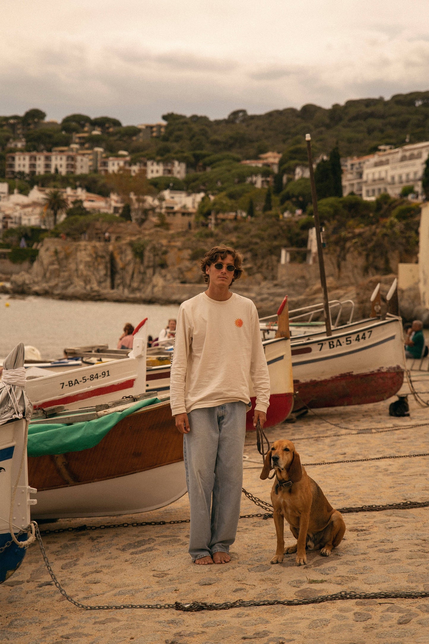 T-shirt a manica lunga in cotone biologico Le Mediterraneé