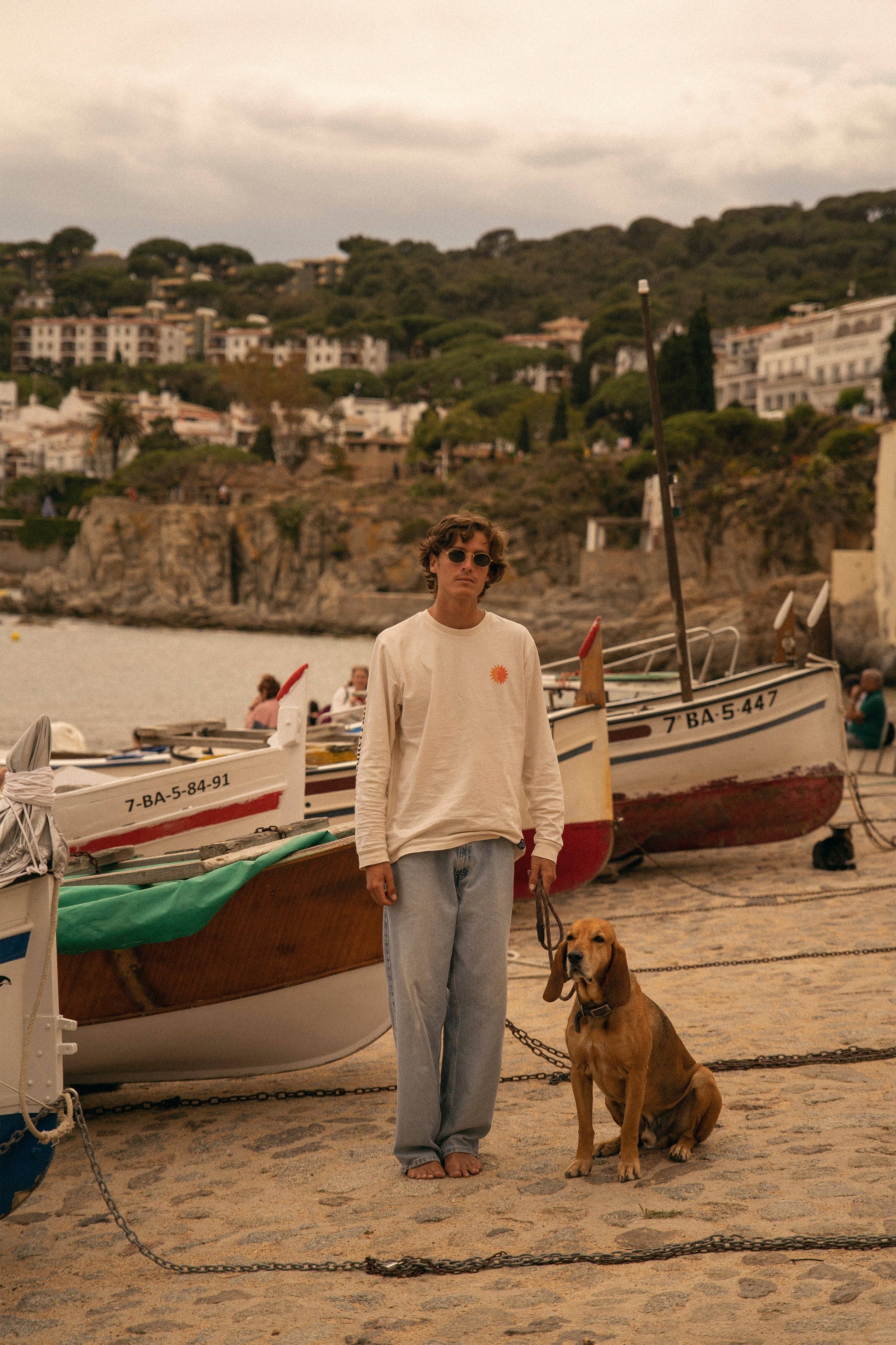 T-shirt a manica lunga in cotone biologico Le Mediterraneé