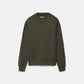 Maglione in maglia verde oliva con scollo tondo