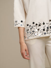 Maglia donna morbida con paillettes