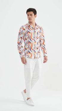 Camicia fantasia premium slim fit da uomo