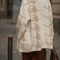 Cappotto poncho jacquard beige
