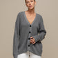 Cardigan in maglia con scollo a V e bottoni