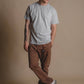 T-shirt Essentials pigmentata grigio fossile in cotone organico