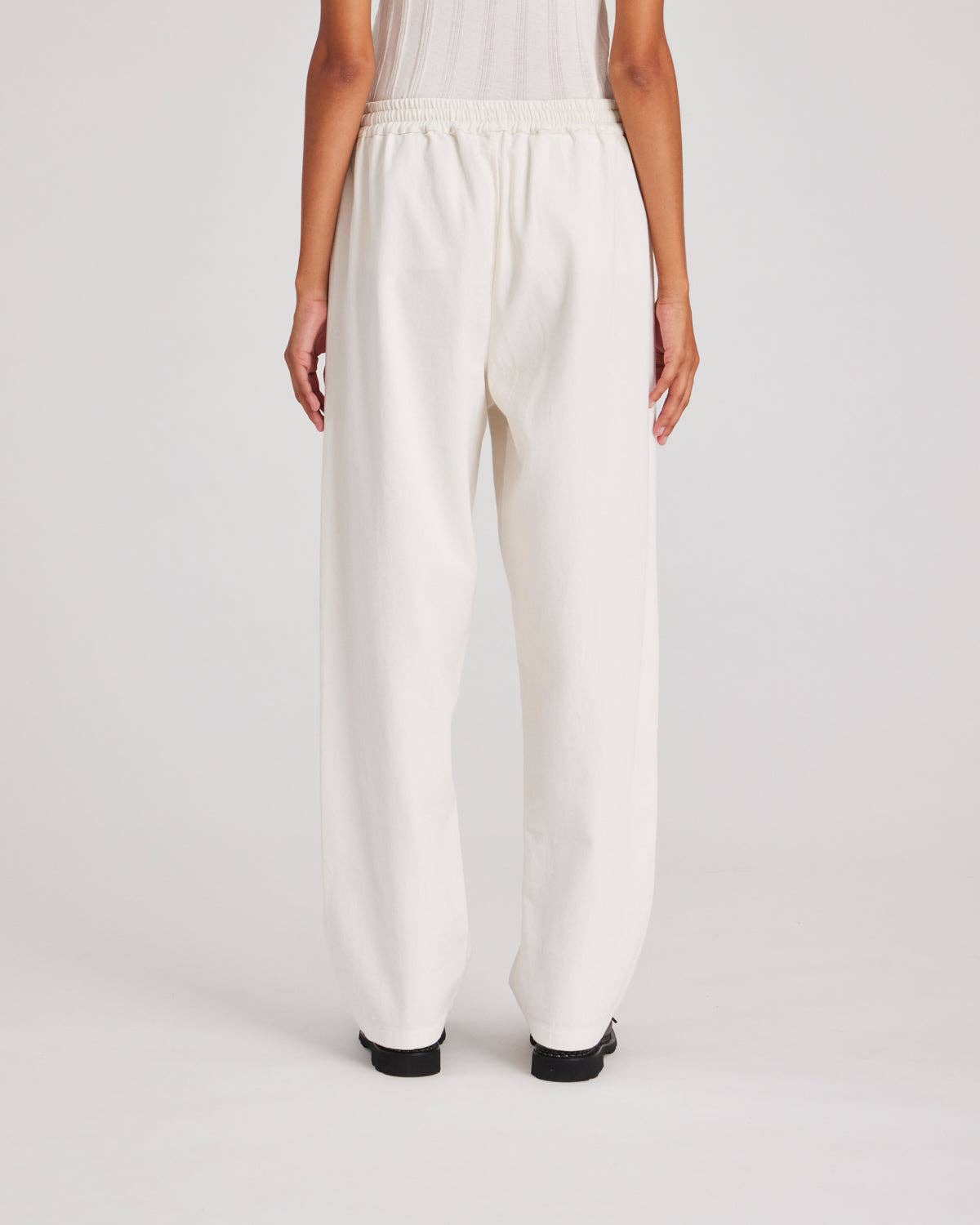 Pantaloni in twill di cotone biologico con coulisse