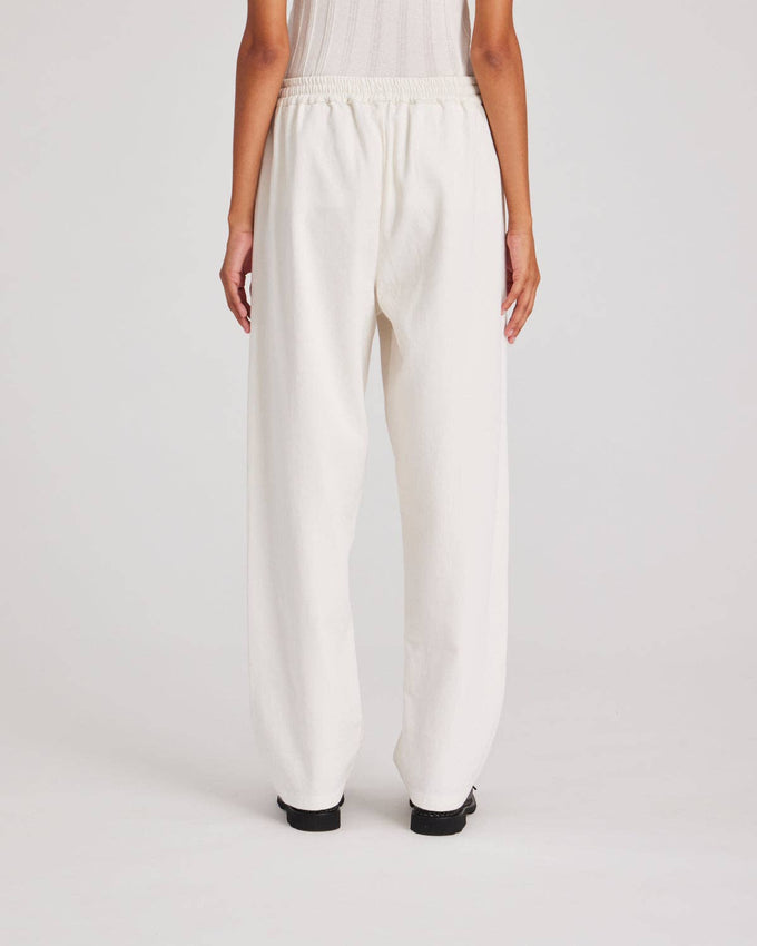 Pantaloni in twill di cotone biologico con coulisse