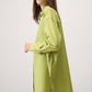 Camicia in crepe oversize verde