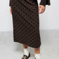 Gonna midi a pois con zip laterale