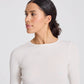 Maglia Lise a manica lunga in cotone biologico a costine off white