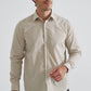 Camicia beige comfort fit da uomo