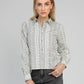 Camicia Seliana a righe écru in cotone