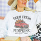 Felpa oversize con stampa zucche vintage