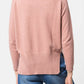 Maglione dolcevita a costine in misto lana e cashmere