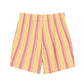 Costume da bagno corto a righe pesca