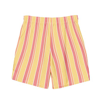 Costume da bagno corto a righe pesca