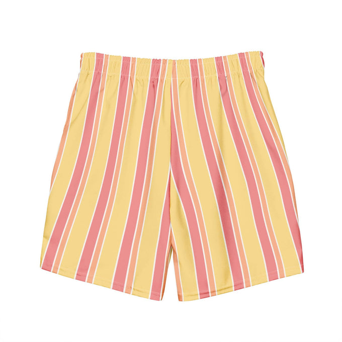 Costume da bagno corto a righe pesca