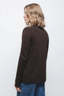 Cardigan in maglia rasata con scollo a V