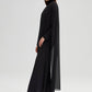 Tunica maxi oversize in chiffon nero