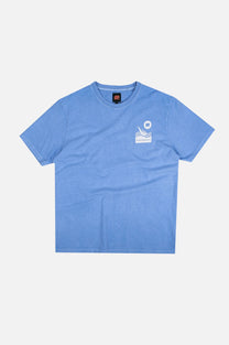 T-shirt pigmentata Tabarca Cup blu mediterraneo in cotone organico